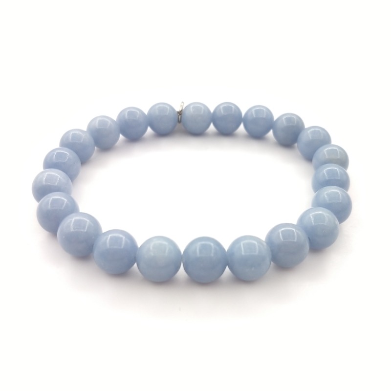 Pulsera de Angélite de 8 mm