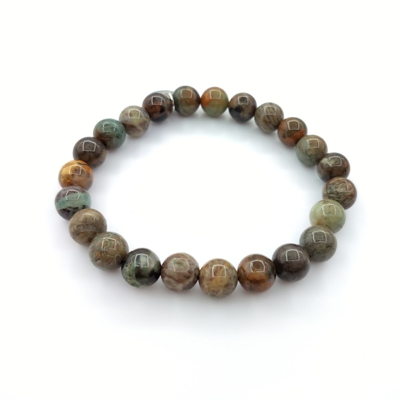 Pulsera de Jaspes Verde de 8mm.