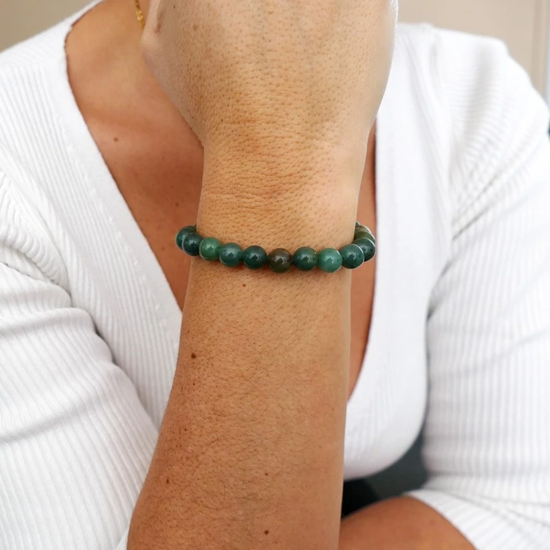 Pulsera de Jade Africano de 8 mm.