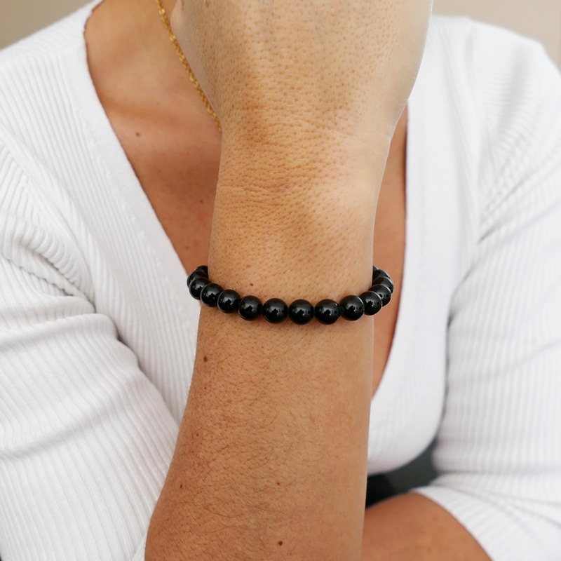 Pulsera de turmalina negra