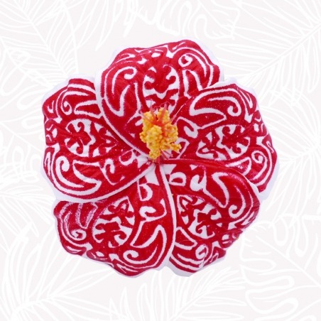 Fleur Cheveux Hibiscus Rouge Tribal