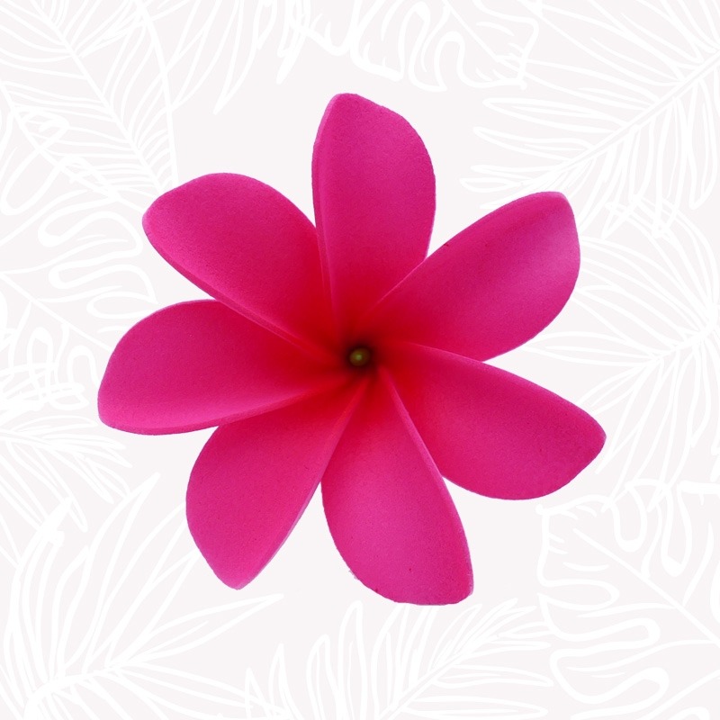 Flor de cabello de tiaré rosa