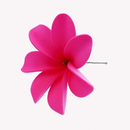 Flor de cabello de tiaré rosa