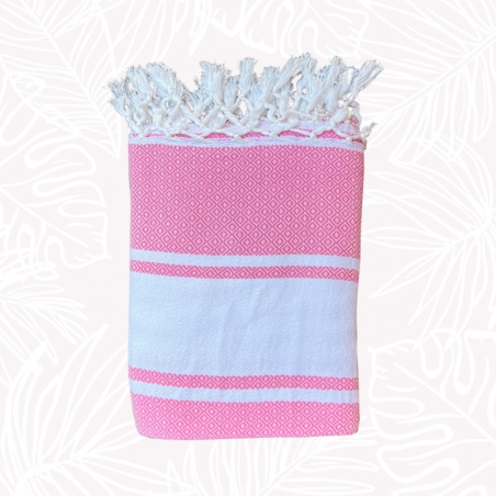 Toalla de playa Fouta rosa XL