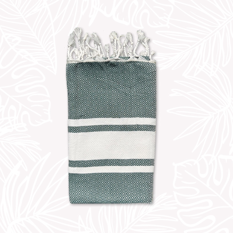 Strand Fouta Handtuch Grün Breit