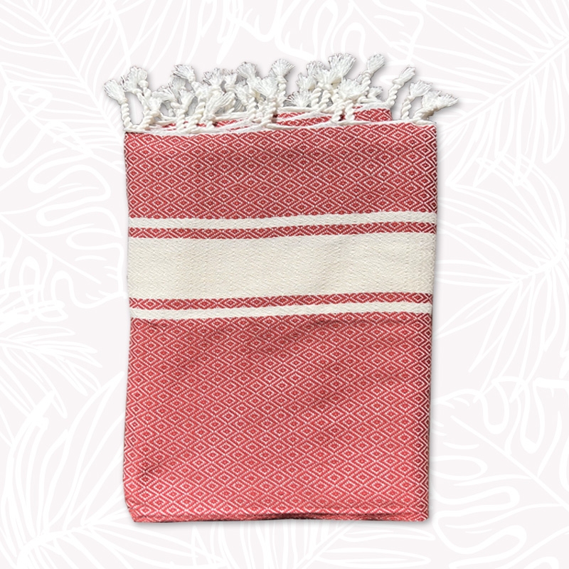 Toalla Fouta de Playa Roja XXL