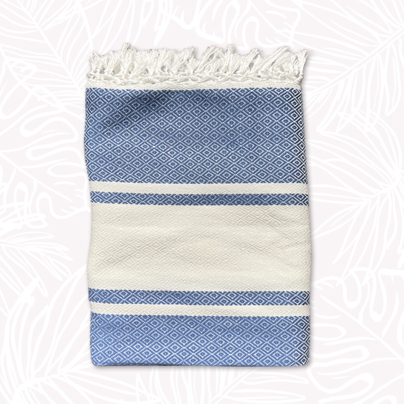 Toalla Fouta de playa azul XXL