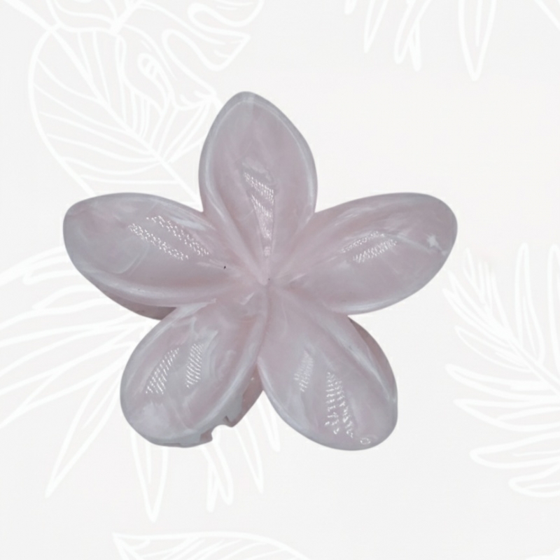 Pince Fleur Cheveux Rose Pâle
