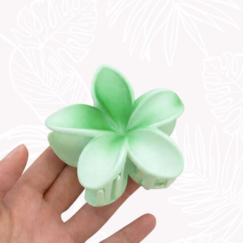Pince Fleur Cheveux Verte mate