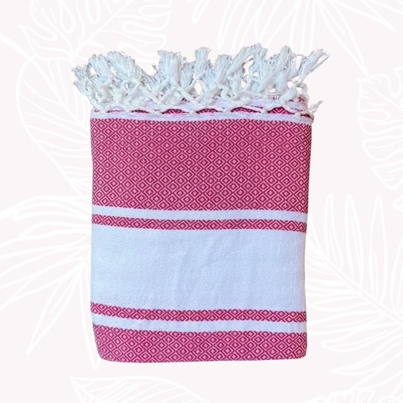 Serviette Fouta Plage Rose Large