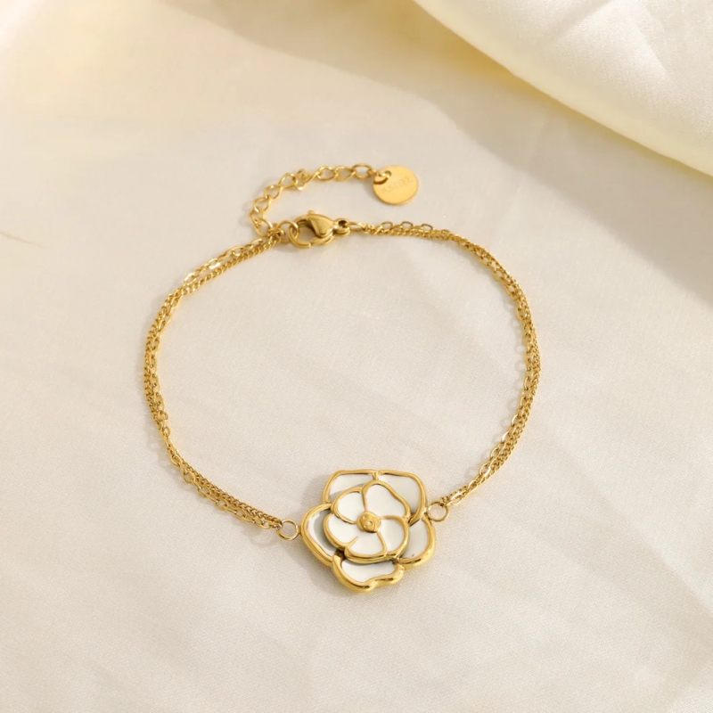Armband Weiße Blume
