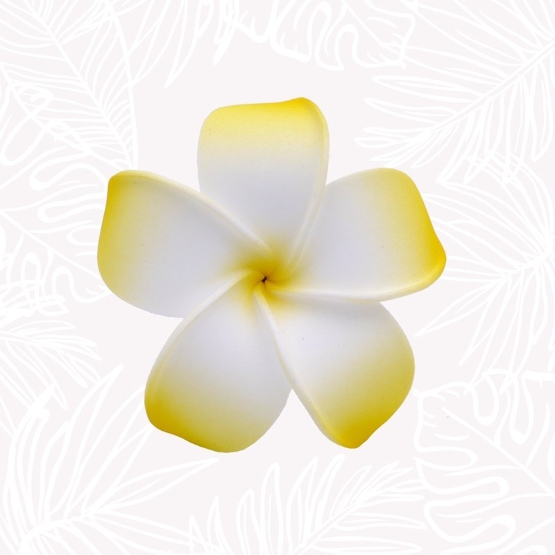 Flor de Cabello de Frangipani Amarillo.