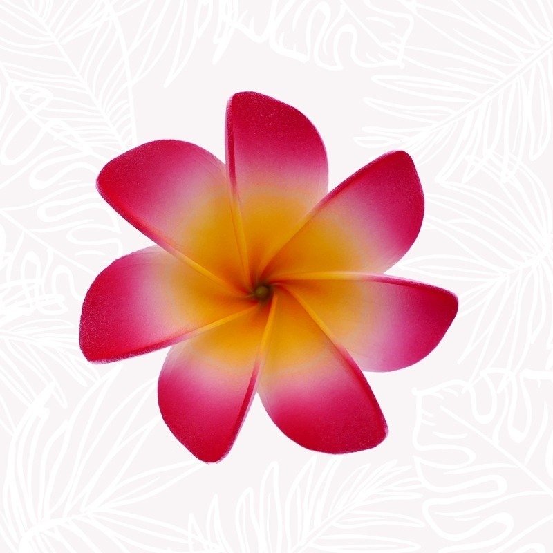 Fleur tiare rouge