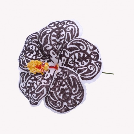 Flor de Cabello Tribal Blanco Hibiscus